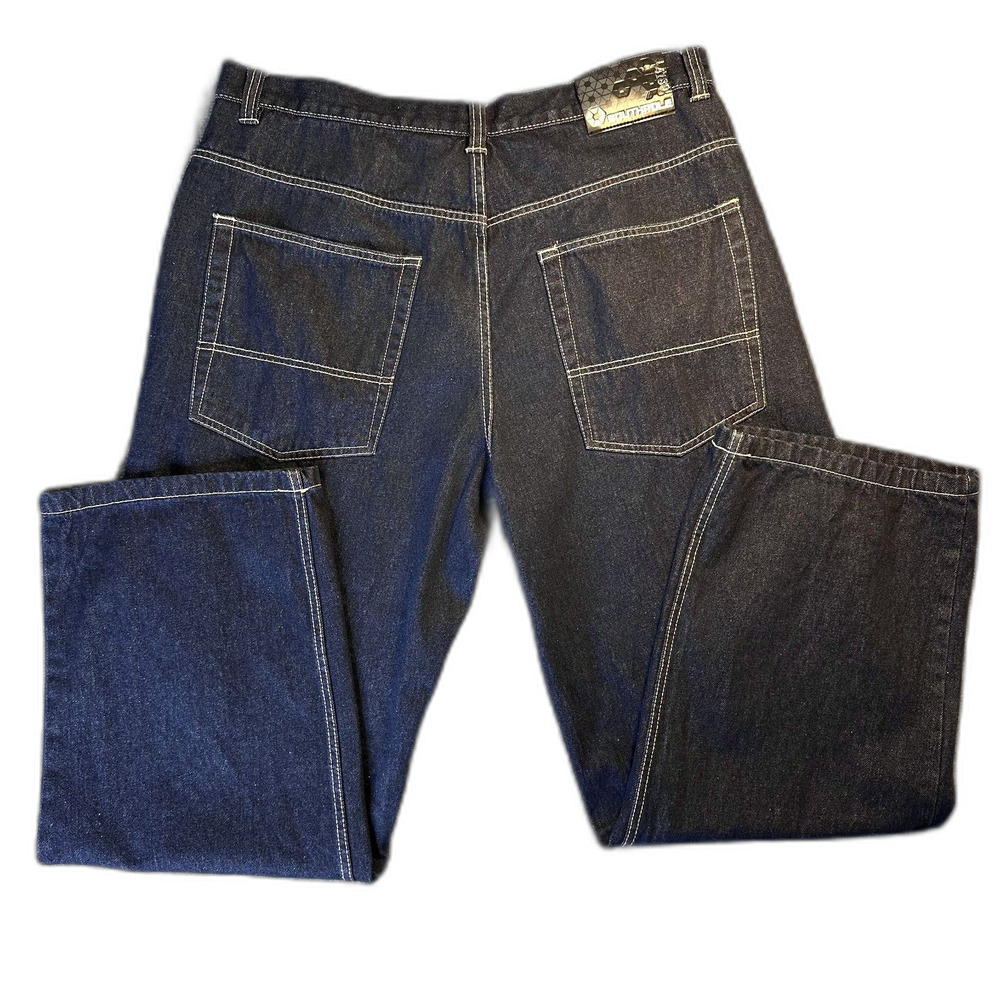 Southpole Vintage Y2K Baggy Dark Blue Denim Jeans – Size 42x34